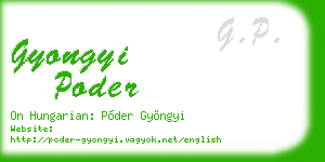 gyongyi poder business card