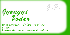 gyongyi poder business card